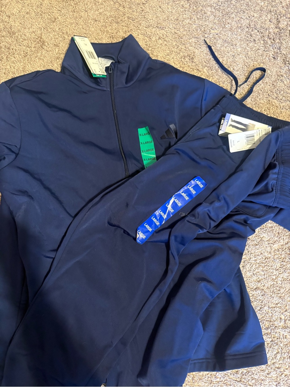 Adidas Navy Blue Athletic Set - pants and zip up - Picture 10 of 10
